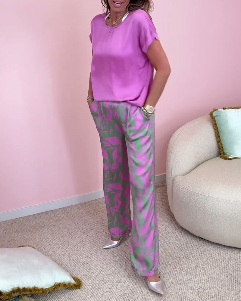 TrendyCharm™️ - Casual Gedrukte Jurk Set