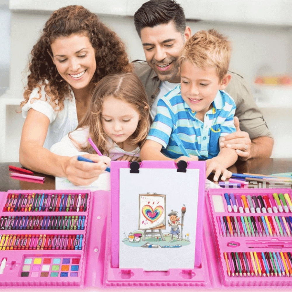 CraftiKidz – Complete tekenset van 208 stuks voor beginnende makers en jonge kunstenaars