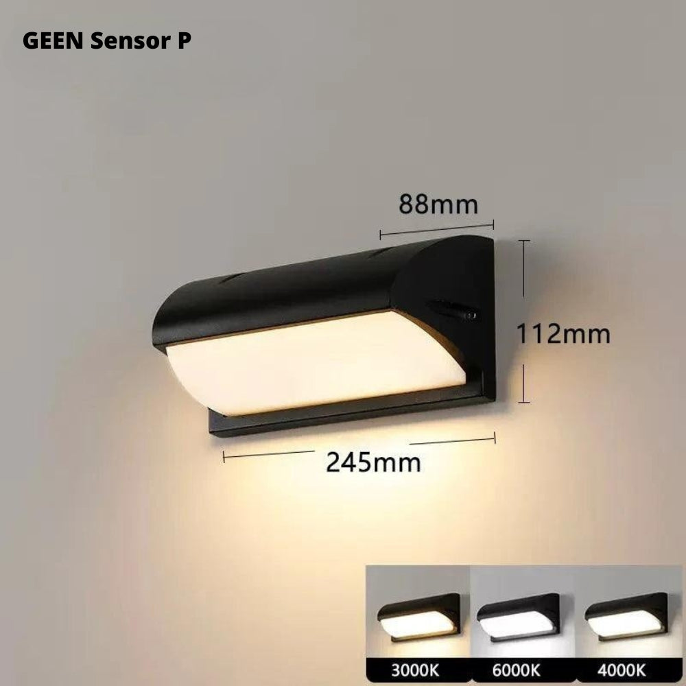 LumiGlow - Slimme buitenmuurlamp met bewegingssensor en automatisch lichtregelsysteem