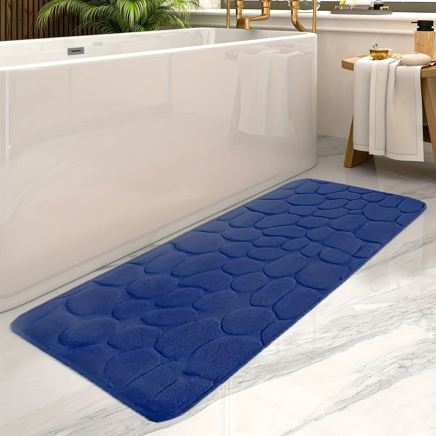 SafeStep - Stijlvolle antislip rechthoekige badmat met zachte, absorberende textuur