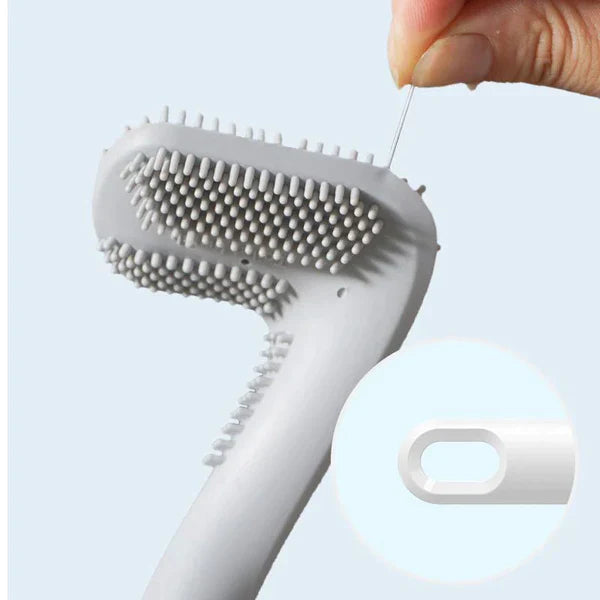 HygieneSwipe – Flexibele toiletborstel met platte kop en wandhouder voor bacterievrije reiniging