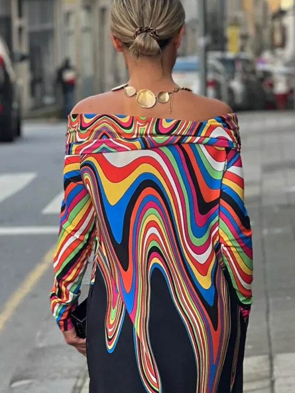 PrintPerfection™ - Jurk met Kleurenprint