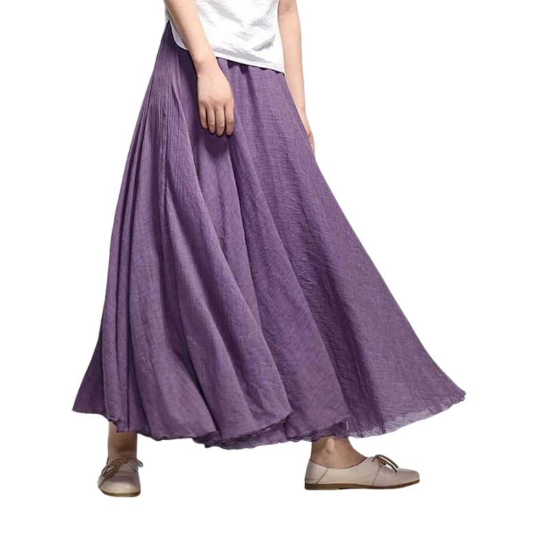 Mireille – Lichtgewicht maxirok met hoge taille