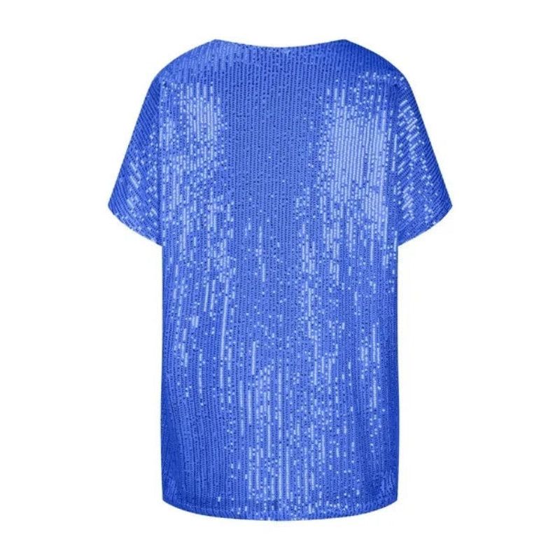 Junia – Modern T shirt met korte mouwen en v hals