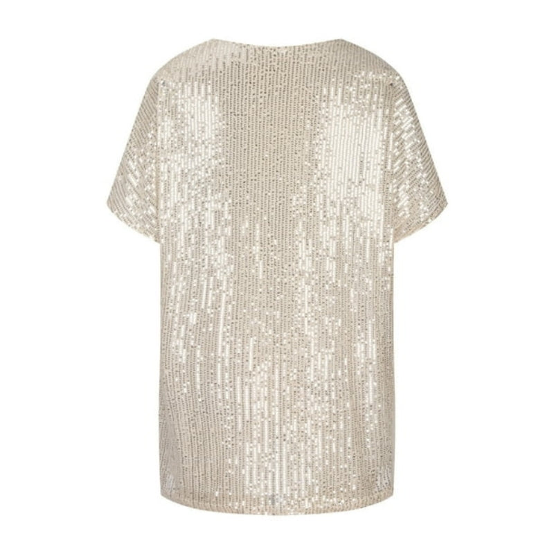 Junia – Modern T shirt met korte mouwen en v hals