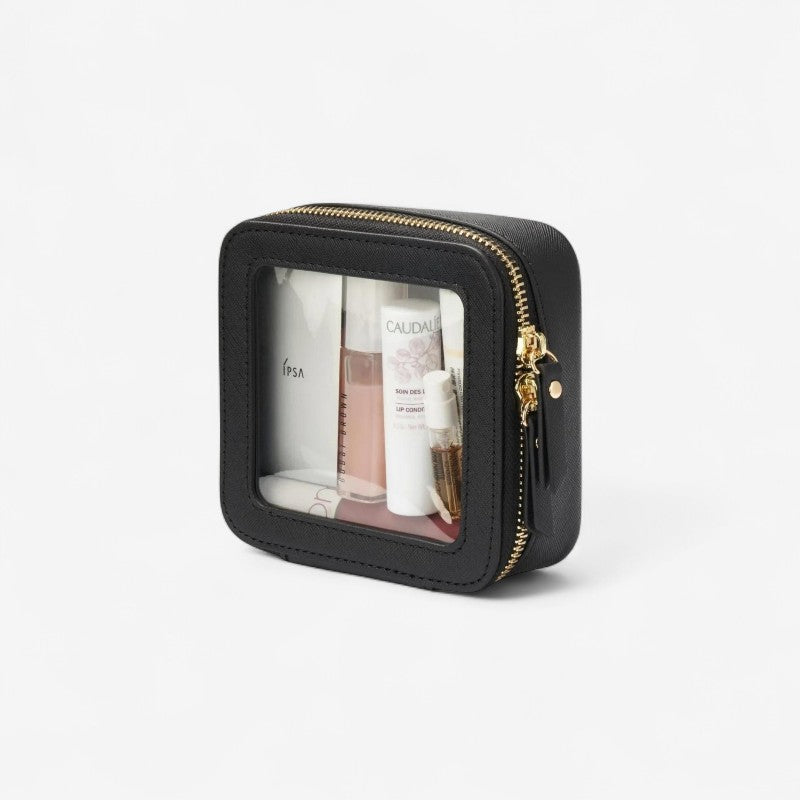 Lila – Mini vierkante make uptas met veilige ritssluiting