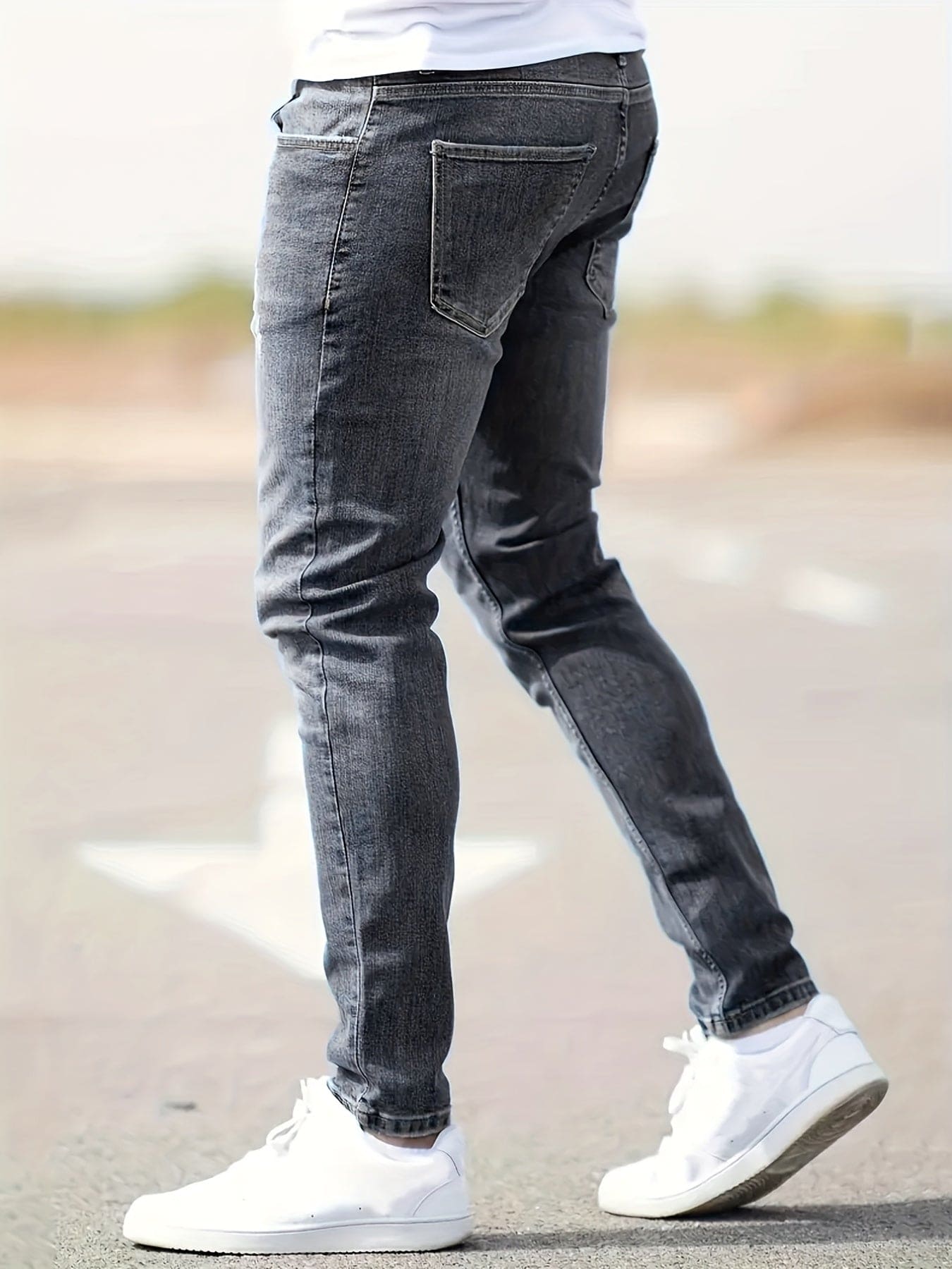 Pepijn - Medium Stretch Denim Jeans met Gescheurd Detail voor Trendy Looks