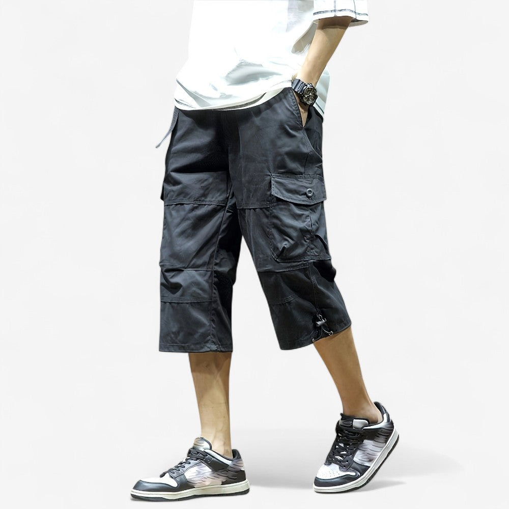 Sander - Cargoshorts met Elastische Tailleband en Meerdere Zakken