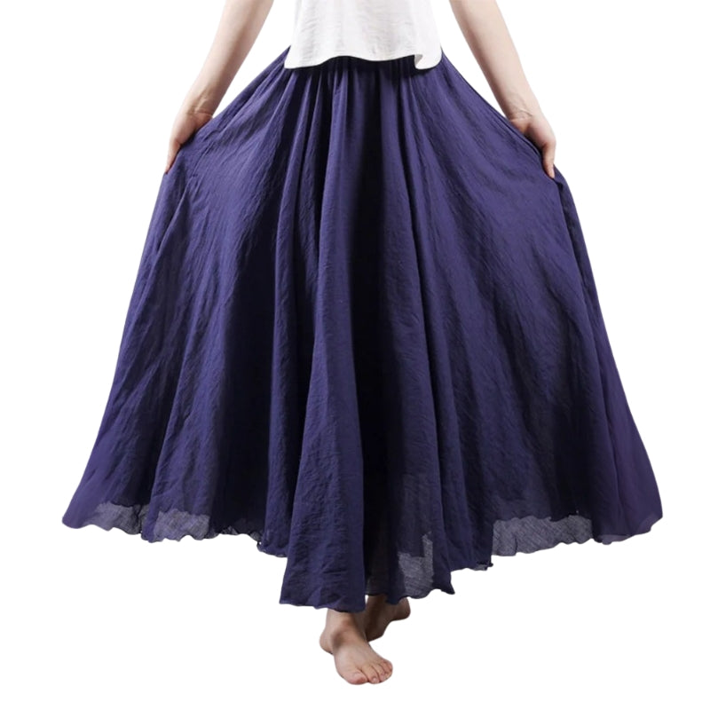 Mireille – Lichtgewicht maxirok met hoge taille