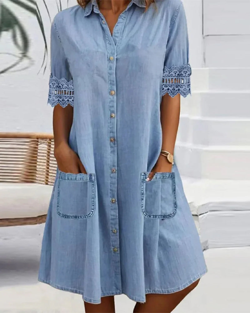 LaceCharm™ - Chique Jurk Met Praktische Zakken