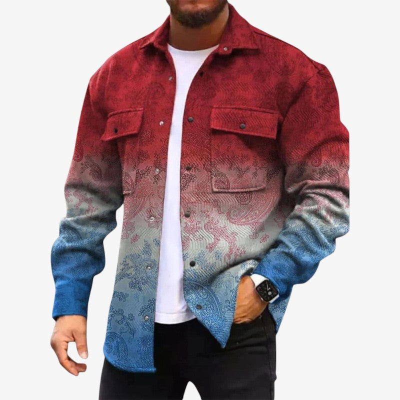 Alexander – Lange Mouw Jas met Knoopsluiting en Borstzakken