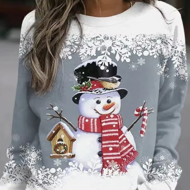 Harper – Lange Mouw overhemd met Print en Ronde Hals