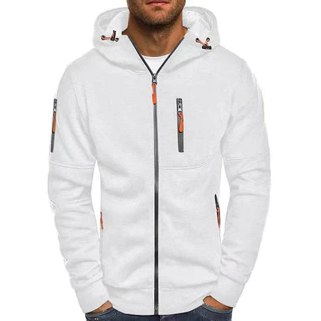 Bastian - Casual Hoodie met Lange Mouwen Rits en Zakken