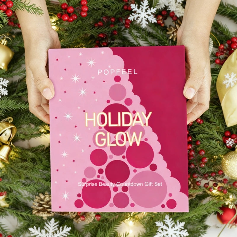 GlamJoy – Adventskalender met Opmaken Set voor Kerst Aftelling Geschenk