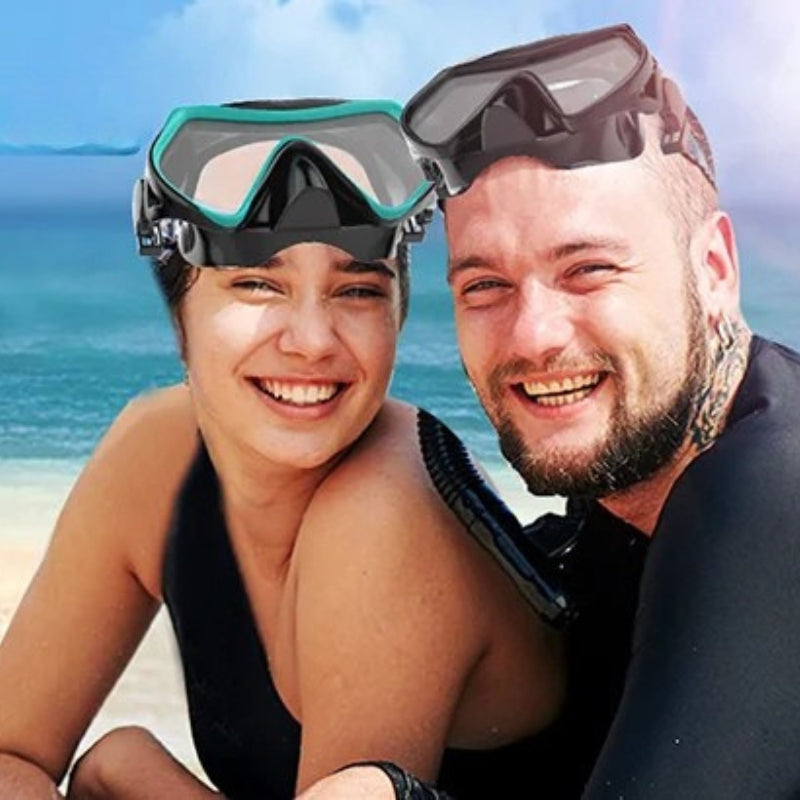 AquaView – Verstelbaar Duikmasker met Neusbedekking voor Onderwatergebruik