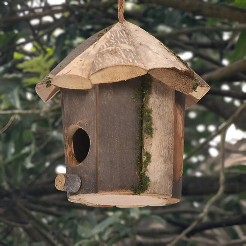 BirdHut - Hutvormig Vogelhuisje met Ophangkoord voor de Tuin