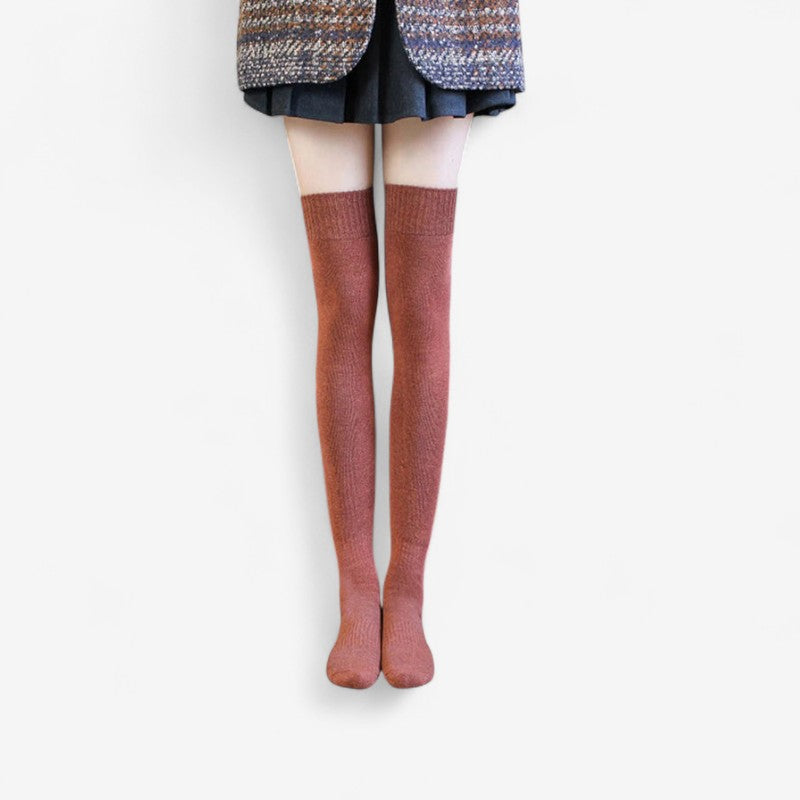 Celeste - Over de Knie Hoge Sokken met Naadloze Teen en Elastische Boord