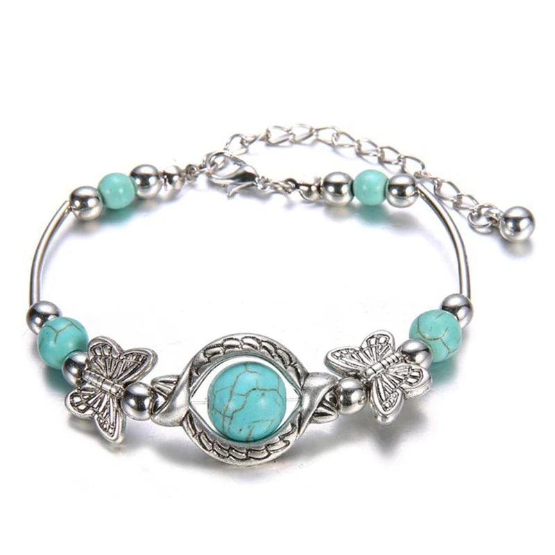 Aria – Kralenarmband met vlinderbedels en verstelbare ketting