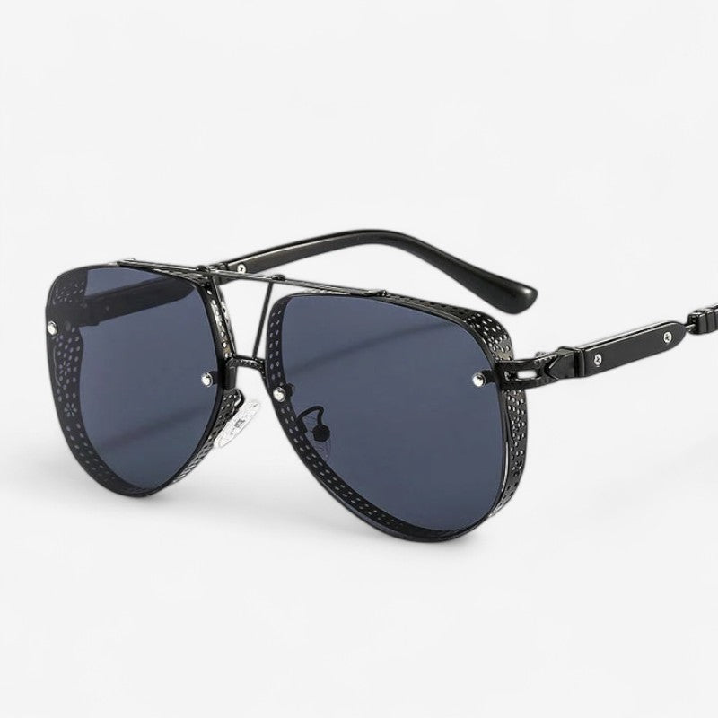 SunGleam – Ovale Zonnebril met Montuur en Gradiëntglazen