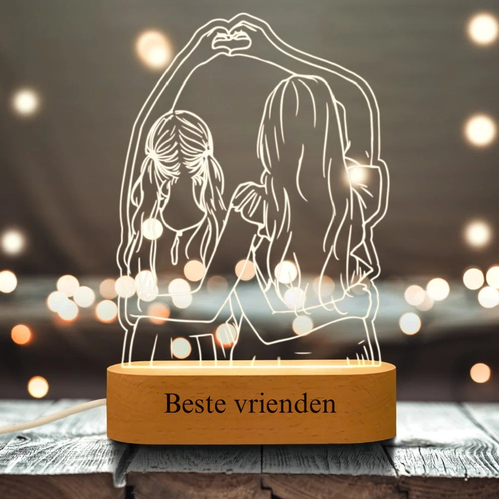 TrueNest – Gepersonaliseerde romantische lamp met aangepaste tekst en warme sfeerverlichting