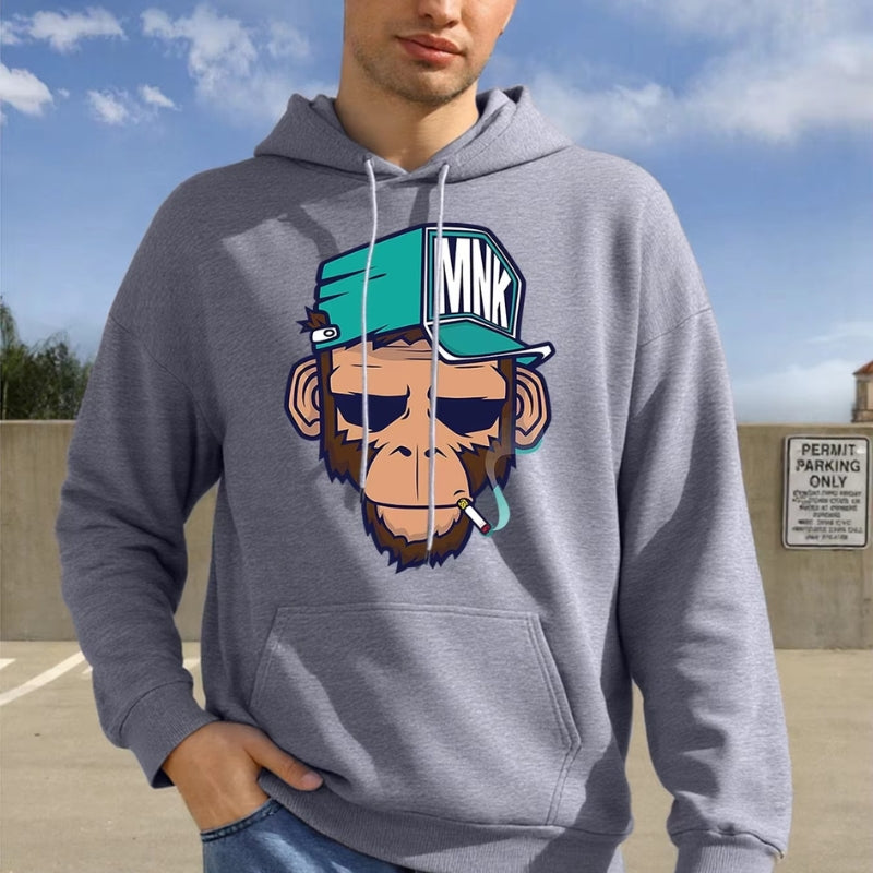 Alex - Hoodie met Lange Mouwen Zakjes en Geribd Detail