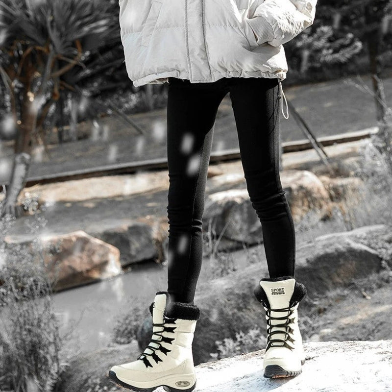 Hallie - Ronde teen Laarzen met Vetersluiting en Antislipzool