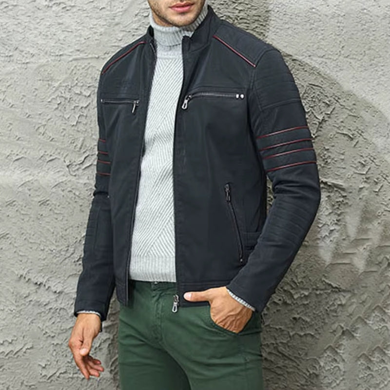 John - Lange Mouw Jas met Rits en Meerdere Compartimenten