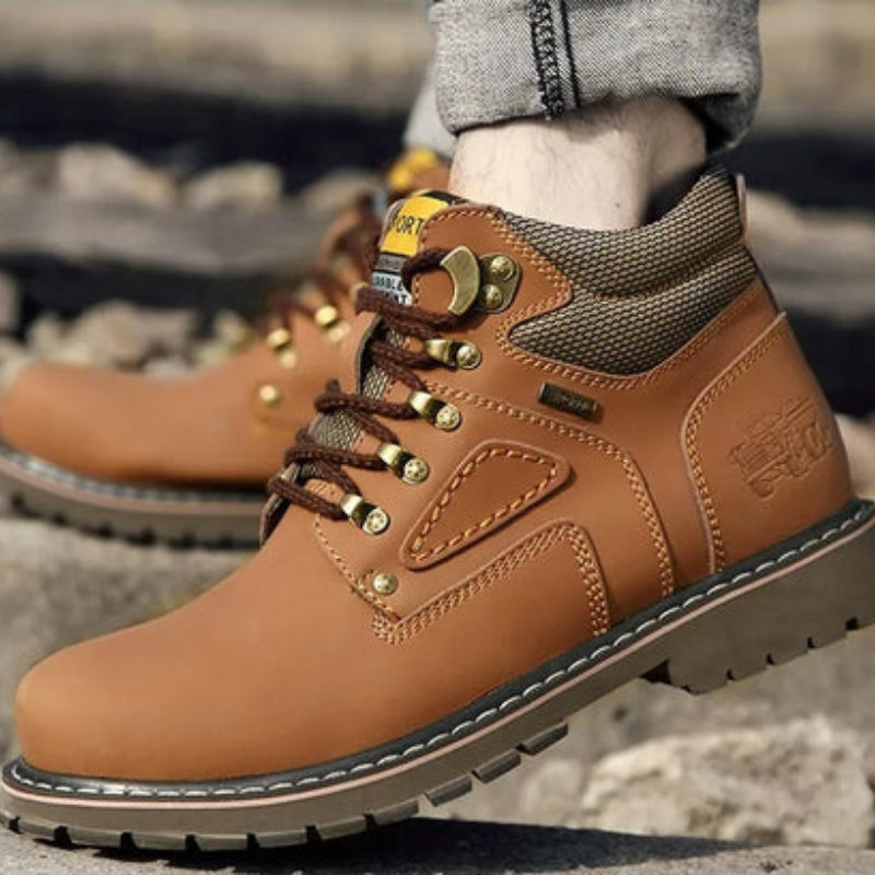 Philip - Laarzen met Antislip Zool Ronde Neus en Vetersluiting