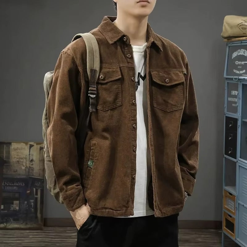 Jensen – Jas met Lange Mouwen Omgeslagen Kraag en Knoopsluiting