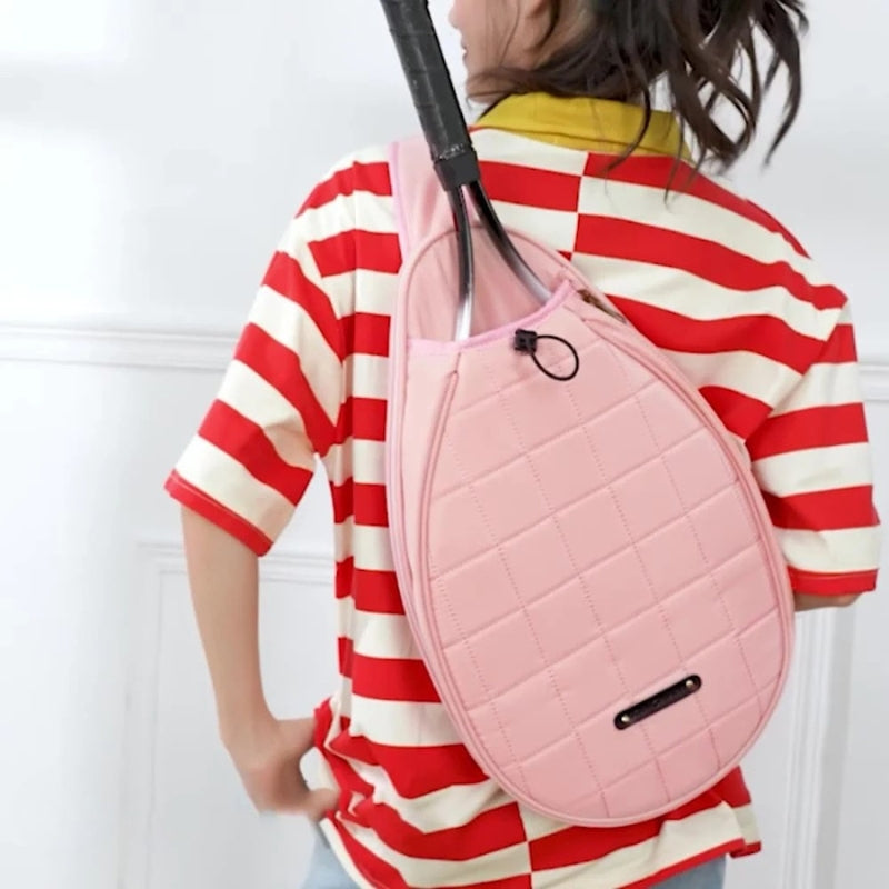 RacketHold - Tennis Tas met Verstelbare Schouderband en Ritsvakken