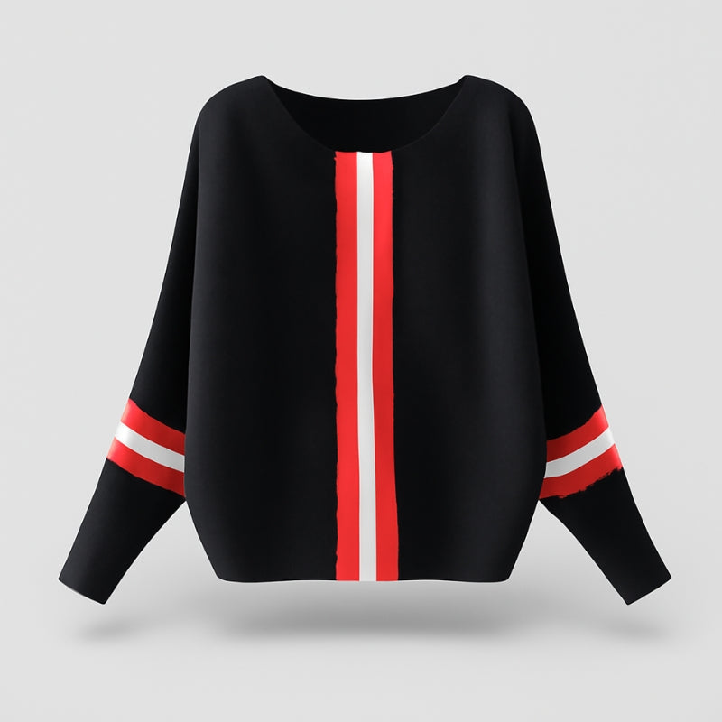 Mary - Lange Mouwen Trui met Ronde Hals en Loose Fit Design