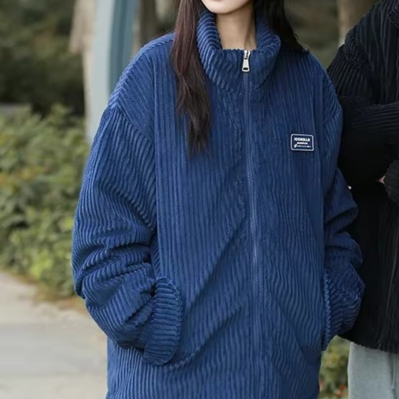 ZipGuard – Lange Mouwen Jas met Ritssluiting en Opstaande Kraag