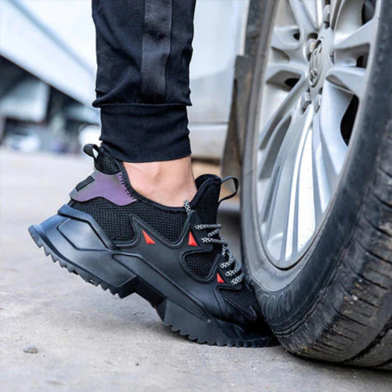 Henry - Schoenen met stalen neus, antislipzool en vetersluiting