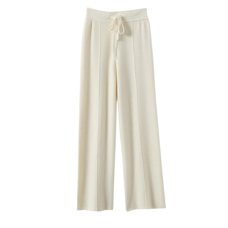 Evelyn – Hoge taille broek met wijde pijpen en losse pasvorm