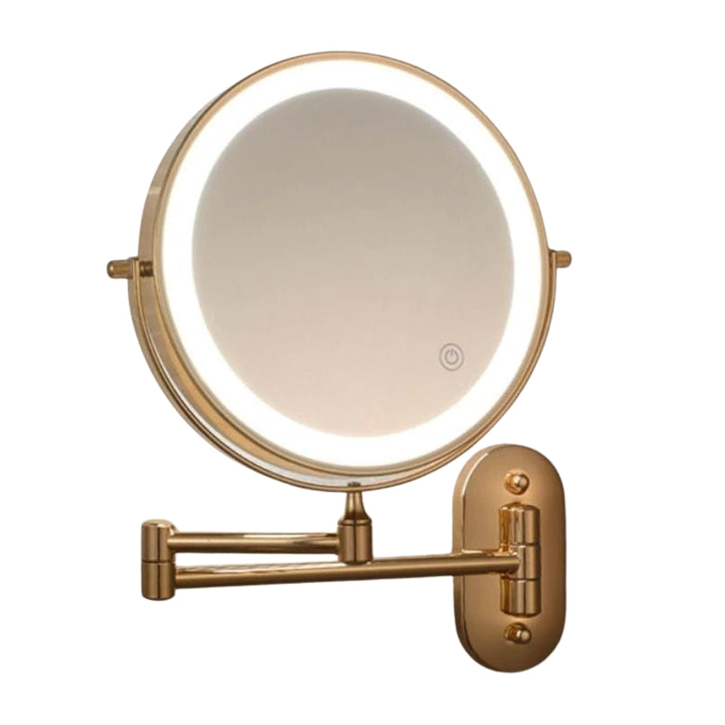 MirrorLux – Muurbevestigde LED Make up Spiegel met Verstelbare Verlichting en USB Opladen