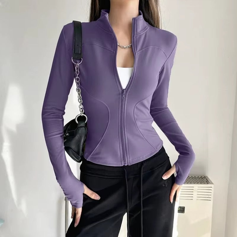 Jennifer – Jack met Lange Mouwen Opstaande Kraag en Ritsluiting