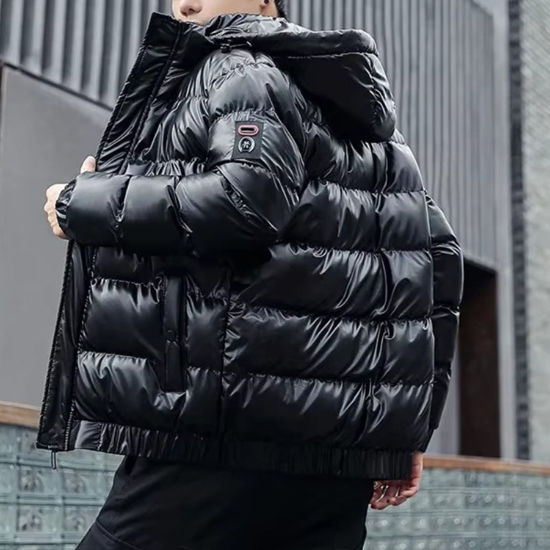 Jameson – Lange Mouw Gewatteerde Jas met Capuchon en Zijzakken