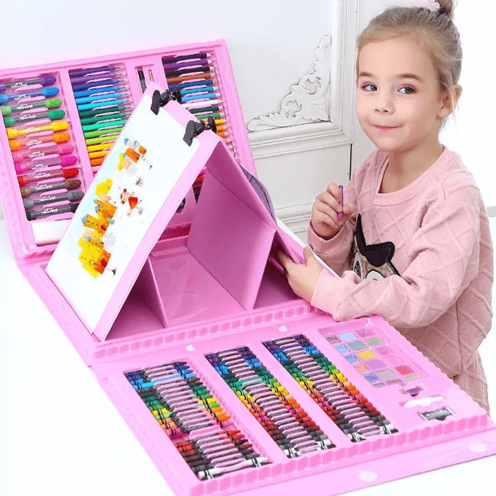 CraftiKidz – Complete tekenset van 208 stuks voor beginnende makers en jonge kunstenaars