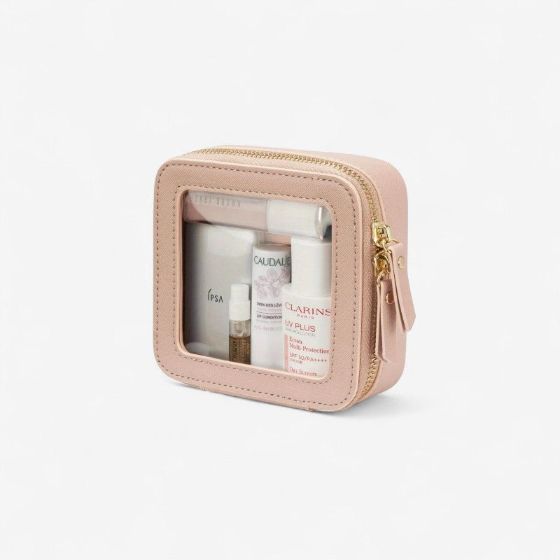 Lila – Mini vierkante make uptas met veilige ritssluiting