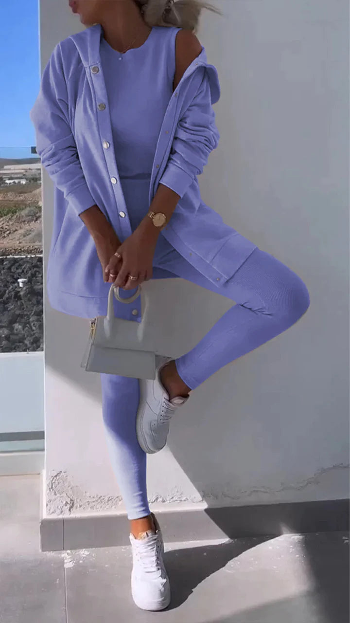 HoodHaven™ - driedelige set met kap