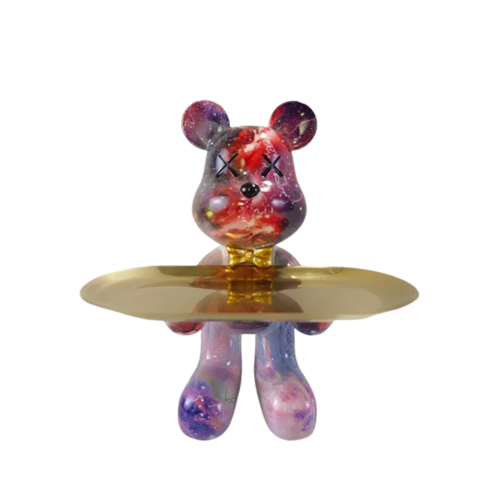MuseBears - Handgemaakt decoratief dienbladsculptuur voor het opbergen van kleine voorwerpen