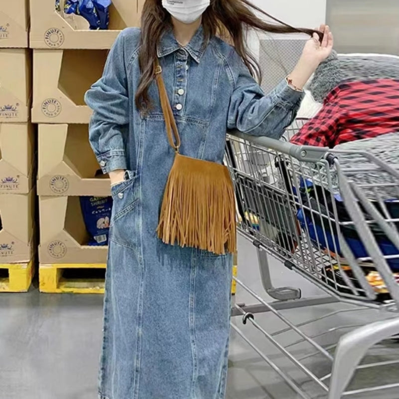 Diane – Schoudertas met kwastontwerp en verstelbare riem