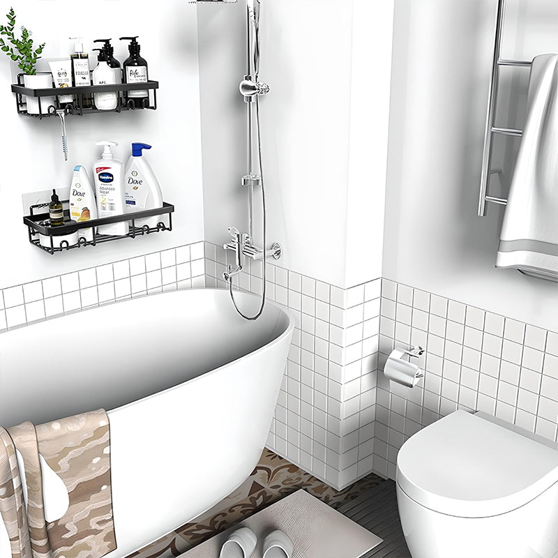 ZenSpace – RVS Wandplank met Minimalistisch Ontwerp en Haken (Set van 2)