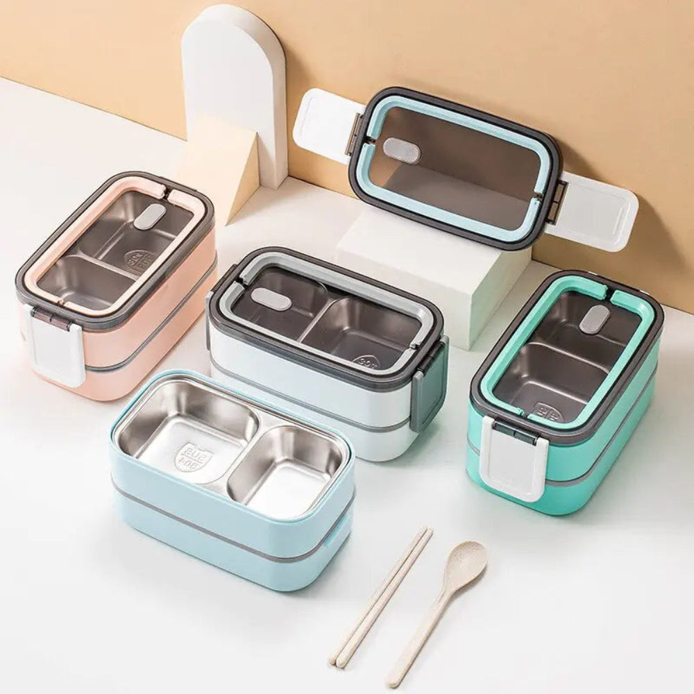 PackPal – Moderne Bento Lunchbox met compact gelaagd ontwerp met royale opbergruimte voor voedsel