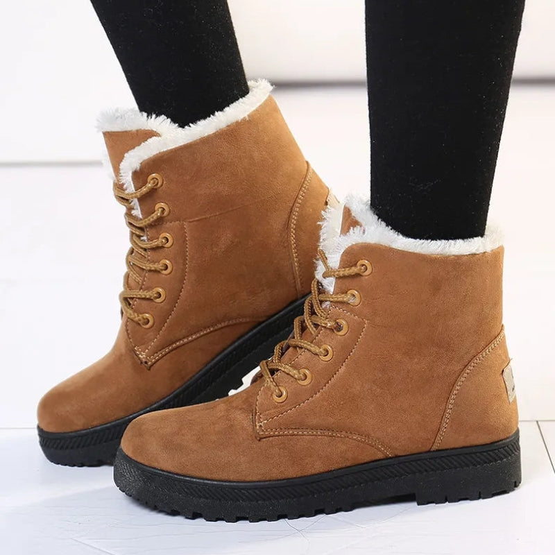 Halen - Ronde teen Laarzen met Vetersluiting en Antislipzool