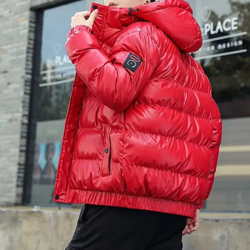 Jameson – Lange Mouw Gewatteerde Jas met Capuchon en Zijzakken