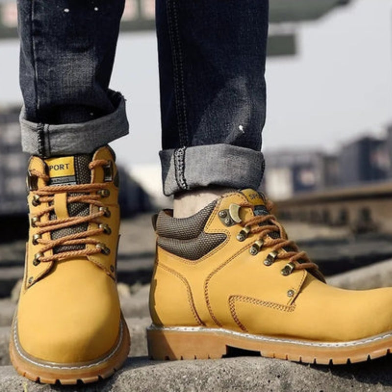 Philip - Laarzen met Antislip Zool Ronde Neus en Vetersluiting