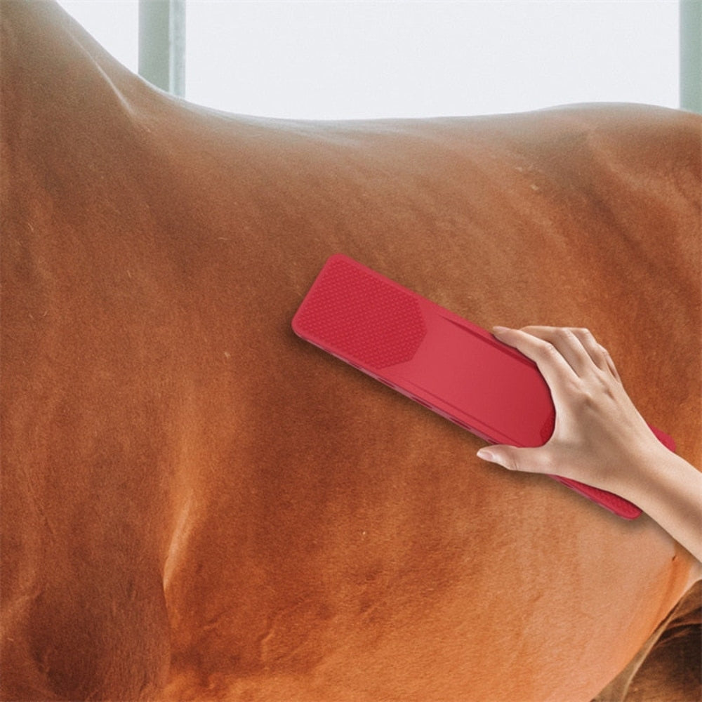 ManeGlow - Multifunctionele paardenborstel met verzorgingstool en comfortabele grip