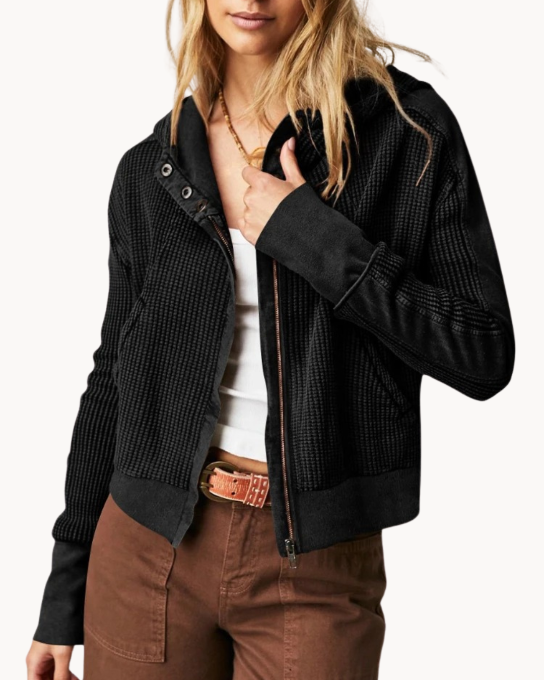 Maxin - Casual jas met capuchon en ritssluiting