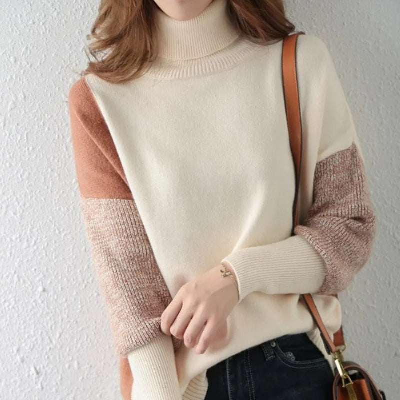 Halen – Trui met Lange Mouwen Col en Geribde Details